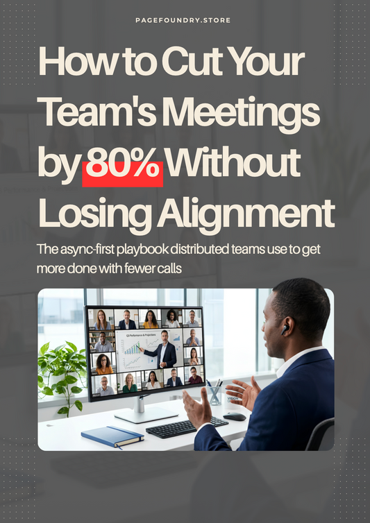 How to Cut Your Team's Meetings by 80% Without Losing Alignment